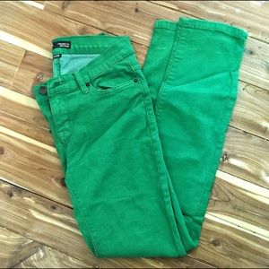 BDG High Rise Cigarette Green Denim Jeans