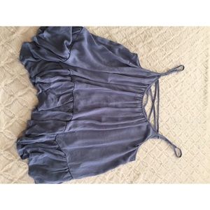 Perfect flowy tank! Never worn! Trendy blue color!