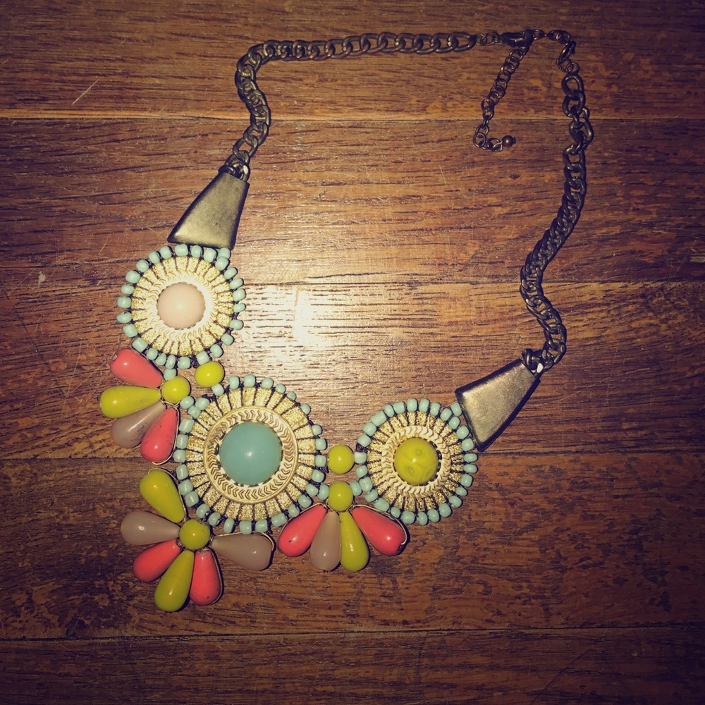 Colorful statement necklace