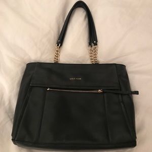 Cole Haan black leather tote