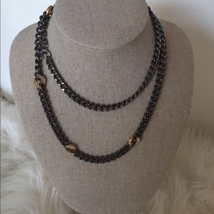 S&D Hematite Link Chain Necklace