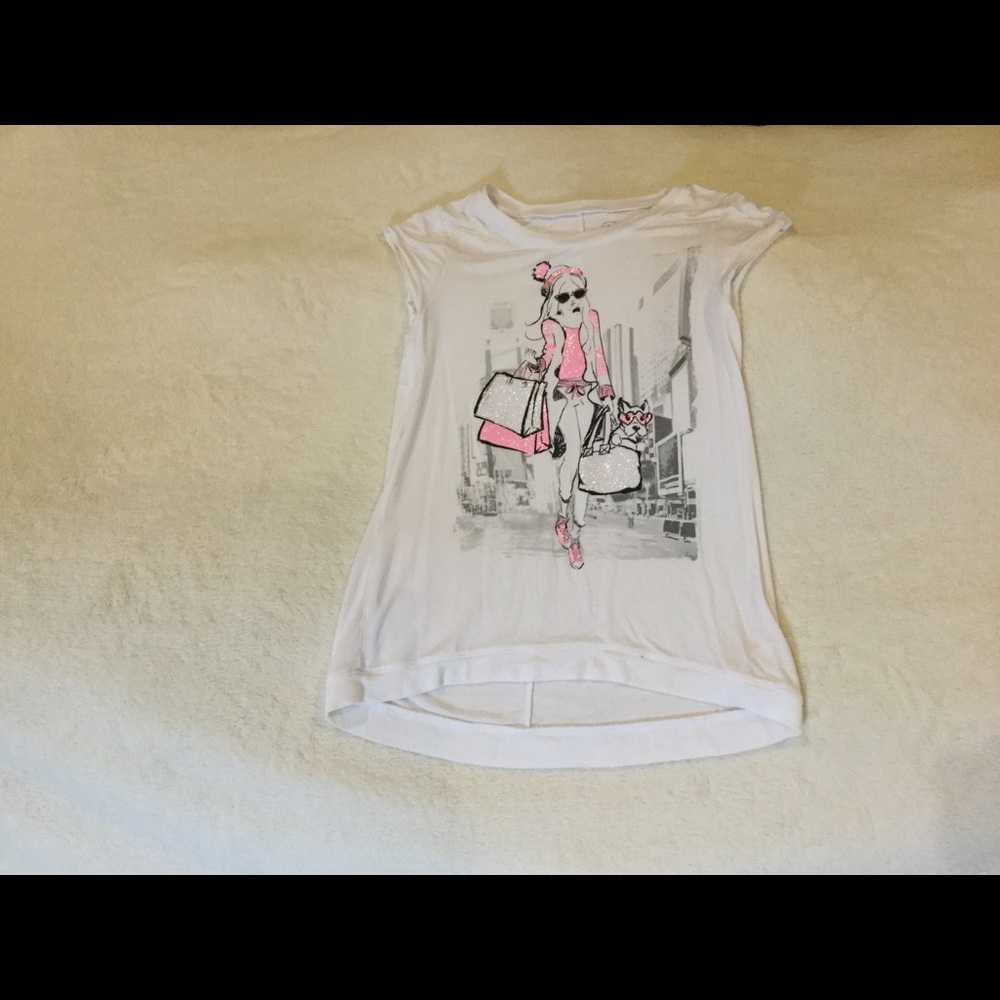 White tee from Justice size 8