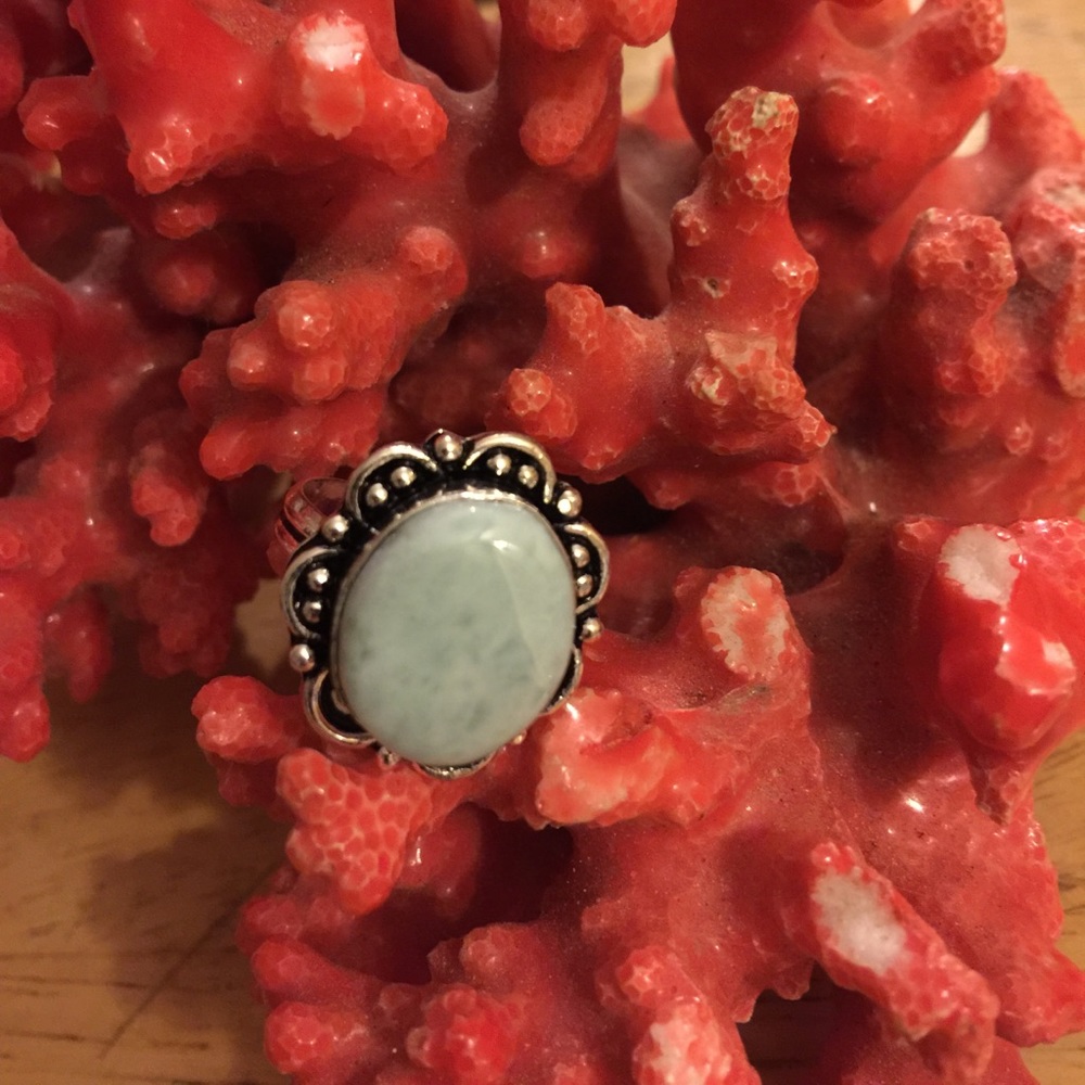 Vintage 925 Larimar ring