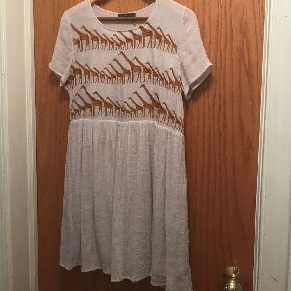 THML giraffe embroidered dress