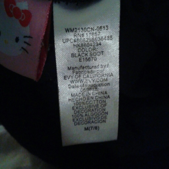 Hello Kitty Girls Hearts Black Pink & Mini Skort - Picture 7 of 8