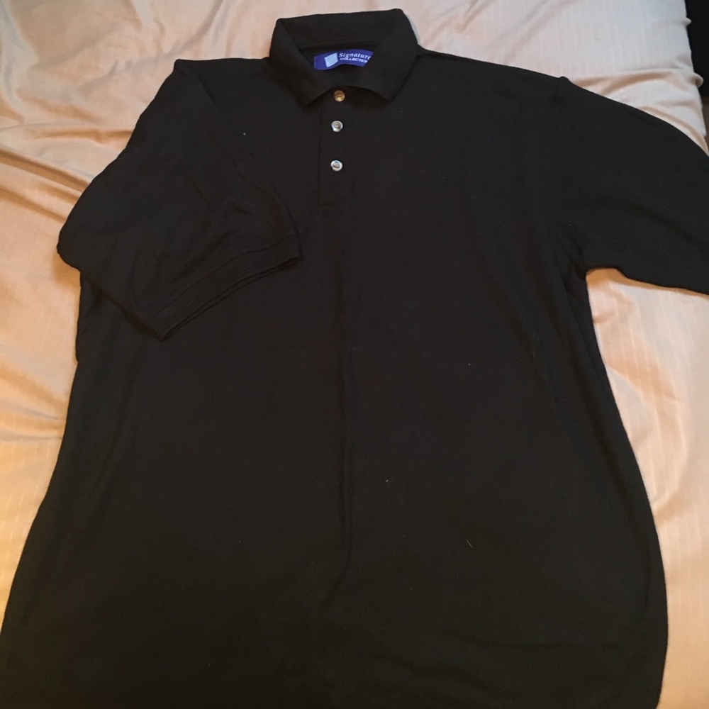 Short sleeve black polo