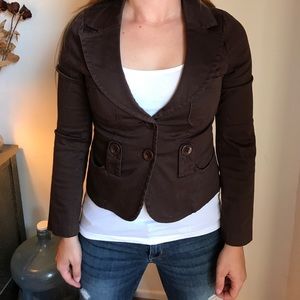 Papaya Brown Jacket with Pockets Size Large