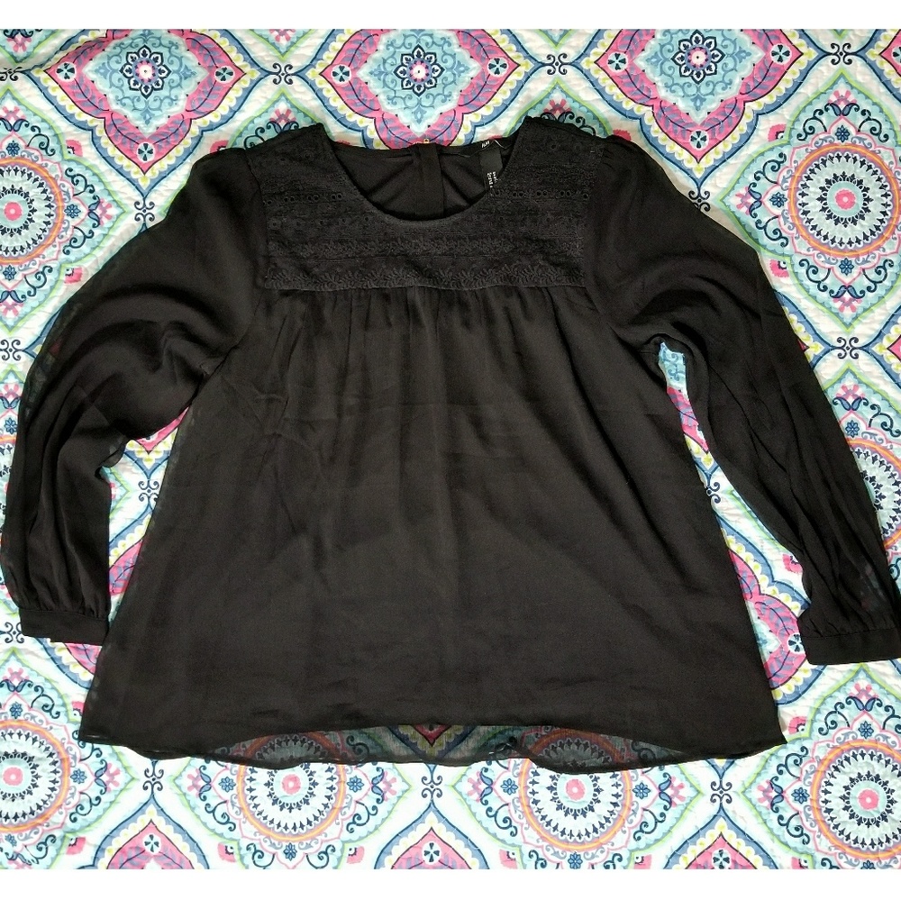 H&M Chiffon Babydoll Top