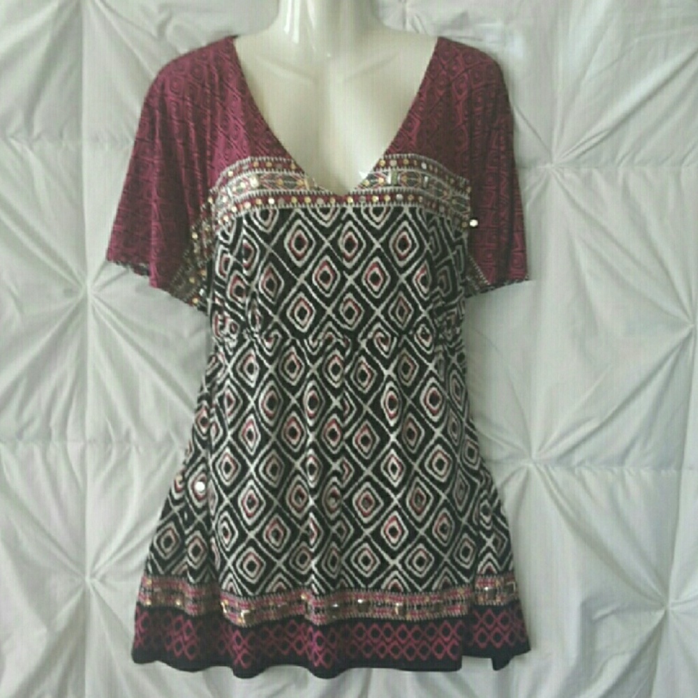 Lane Bryant Embellished Blouse Size 18W