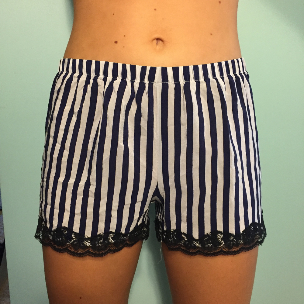 Striped Lacy PJ Shorts