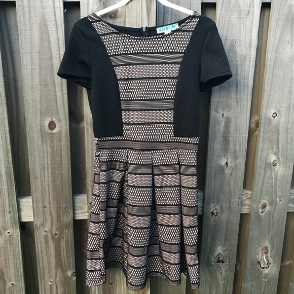 Francesca's Collections Dresses & Skirts - Francesca's Black and Brown Striped Dress