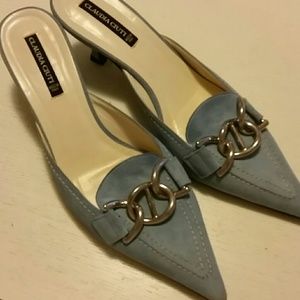 ❤ New Listing  blue suede mules size 8.5