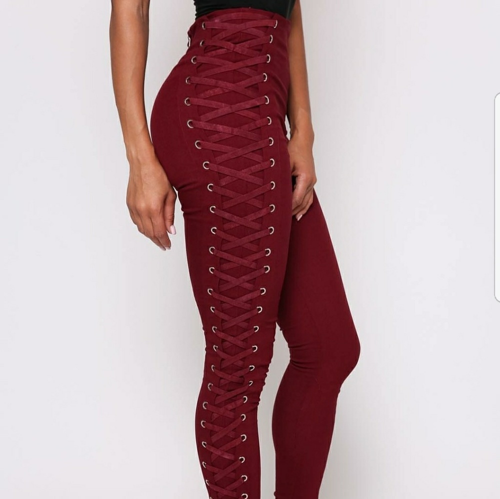 NWOT Lace Up Pants