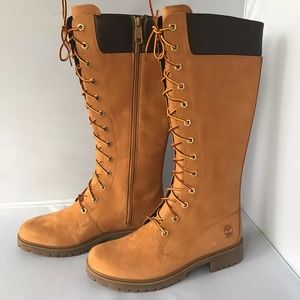 Timberland tall lace up boots size 7