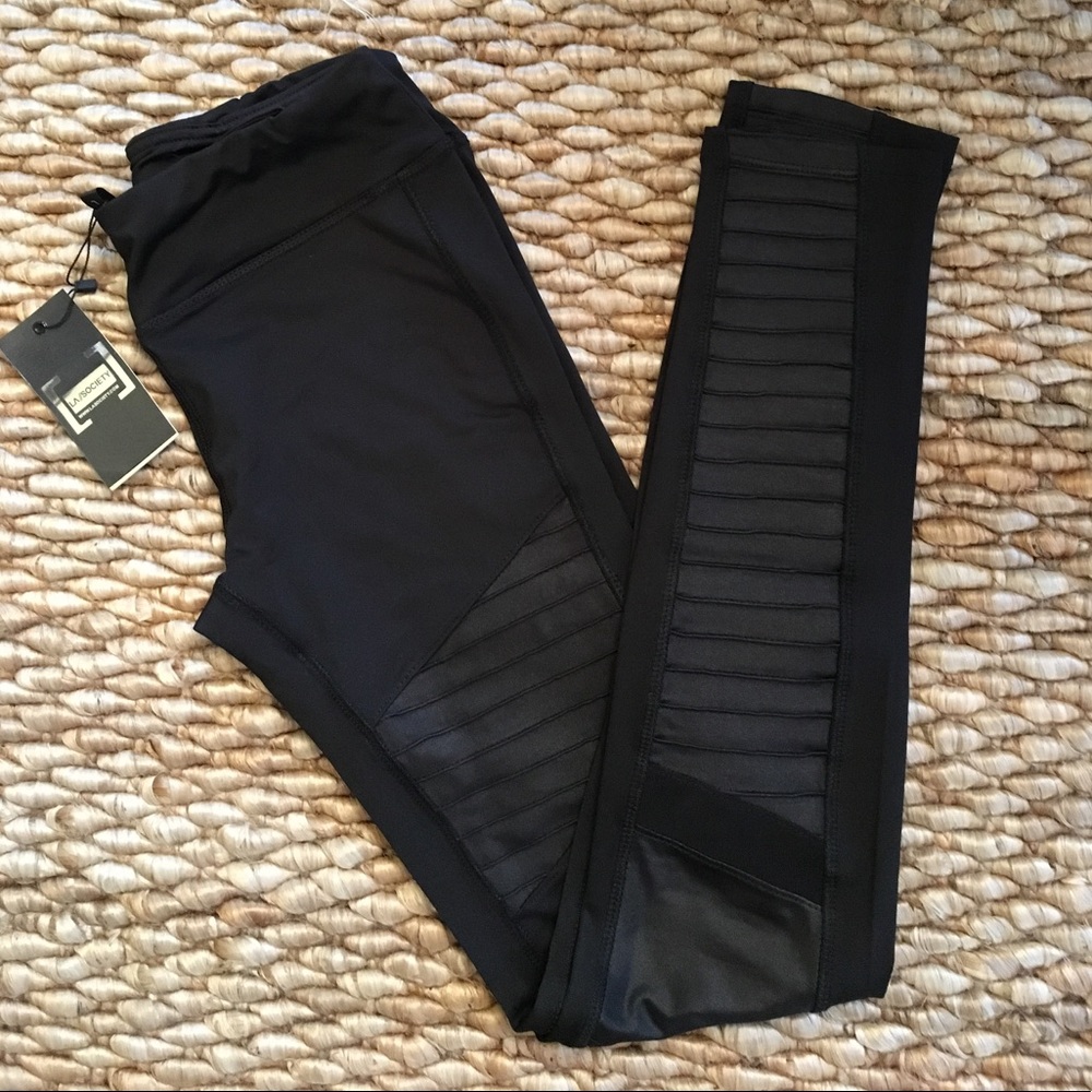 NWT LA Society Black Moto Leggings