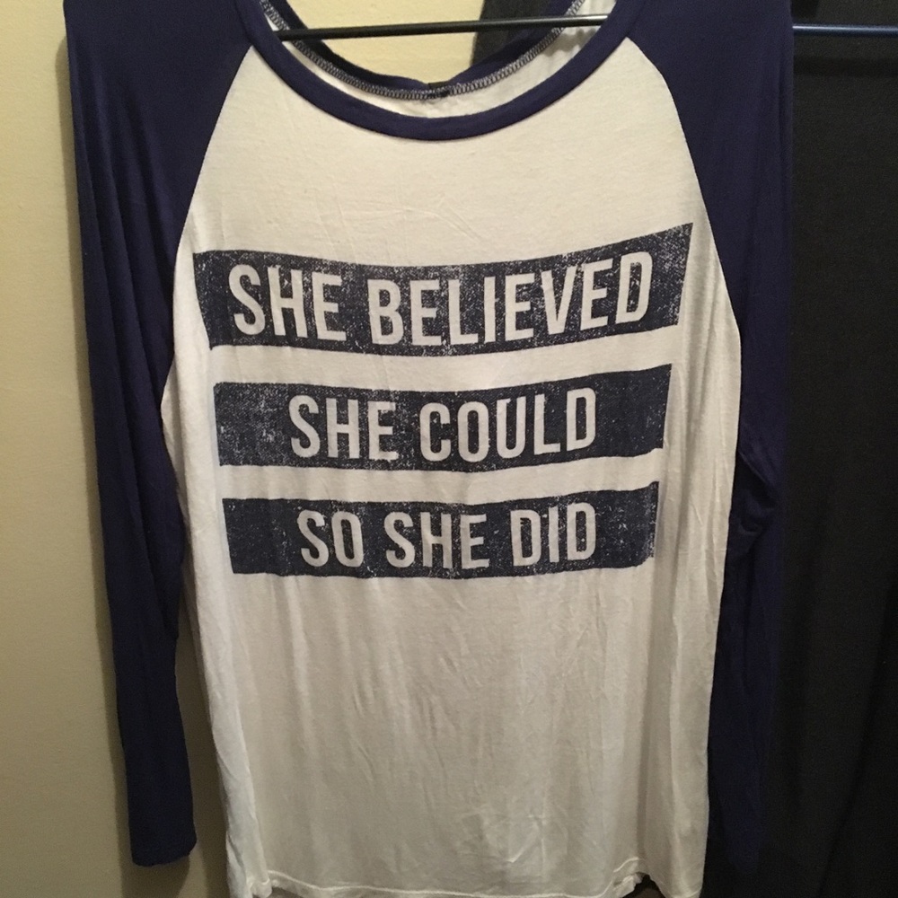 She believed baseball tee