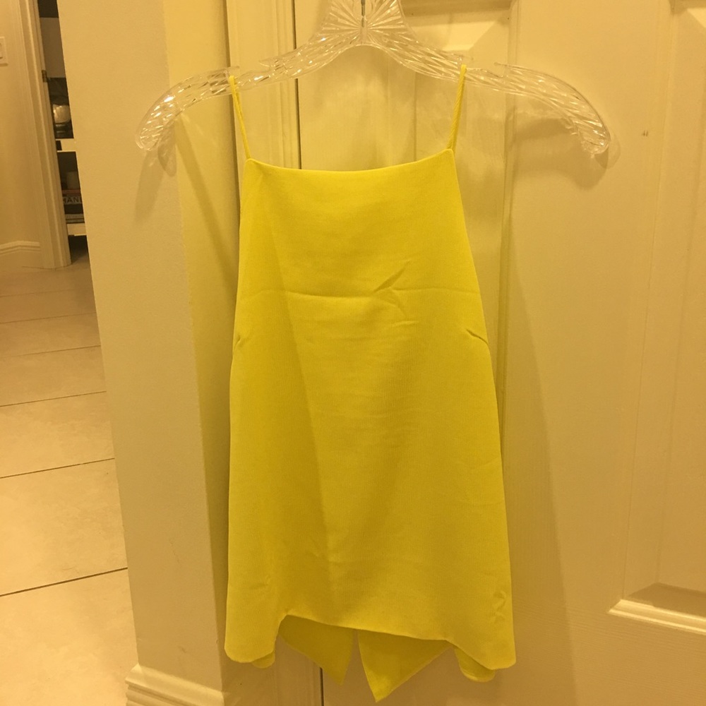 Neon yellow/ lime dress tank top