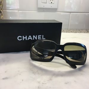 Chanel Blackout Pearl Logo Sunglasses