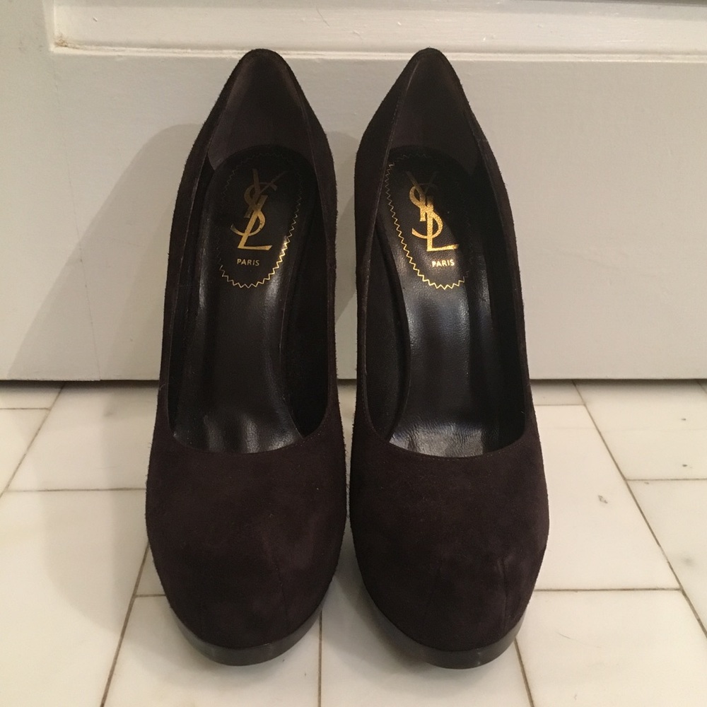 YSL Brand New! Never worn. Dark brown suede