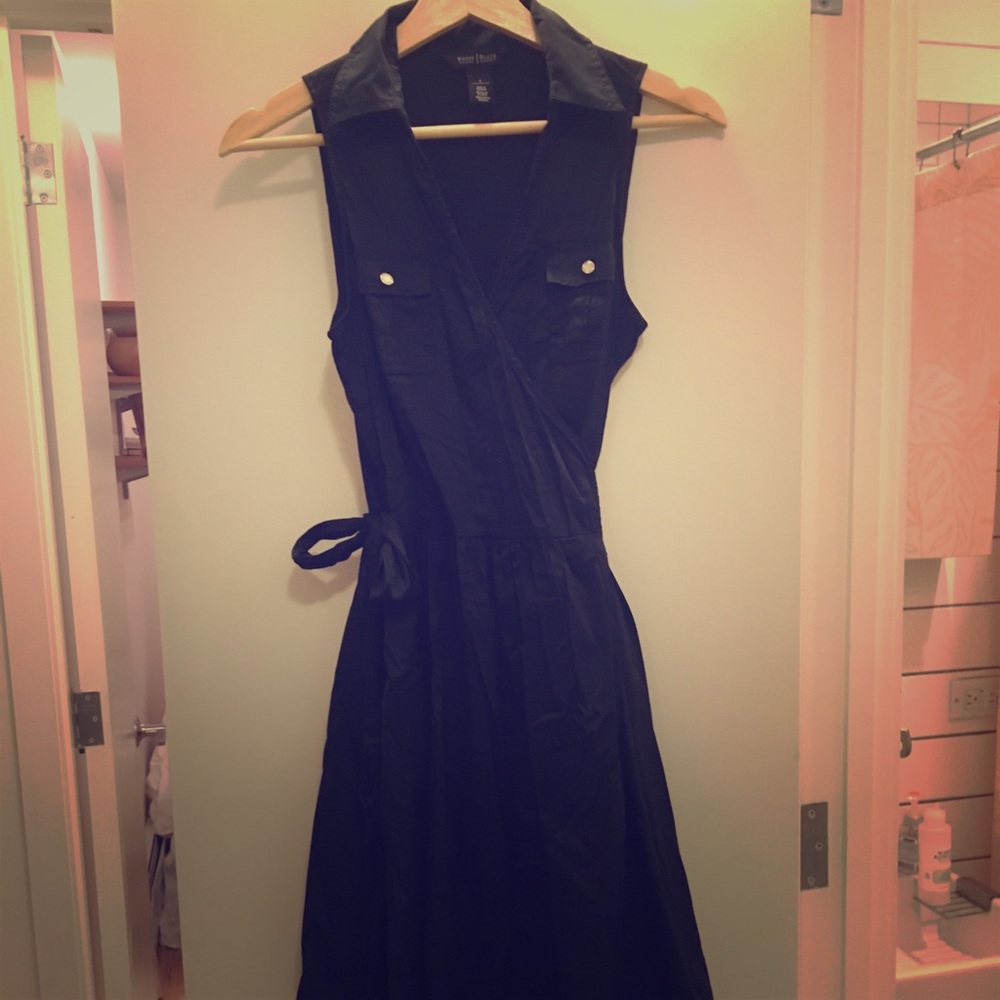 White House Black Market Collared Wrap Dress
