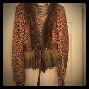 Gorgeous cheetah lace sweater