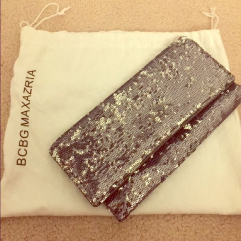 BCBG sequin clutch