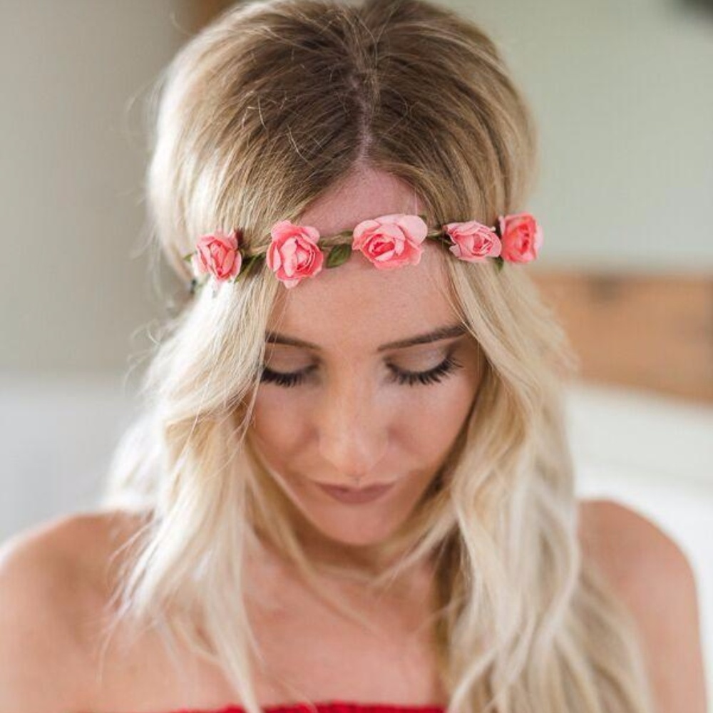 FESTIVAL-Small and Dainty Flower Crown- Blush