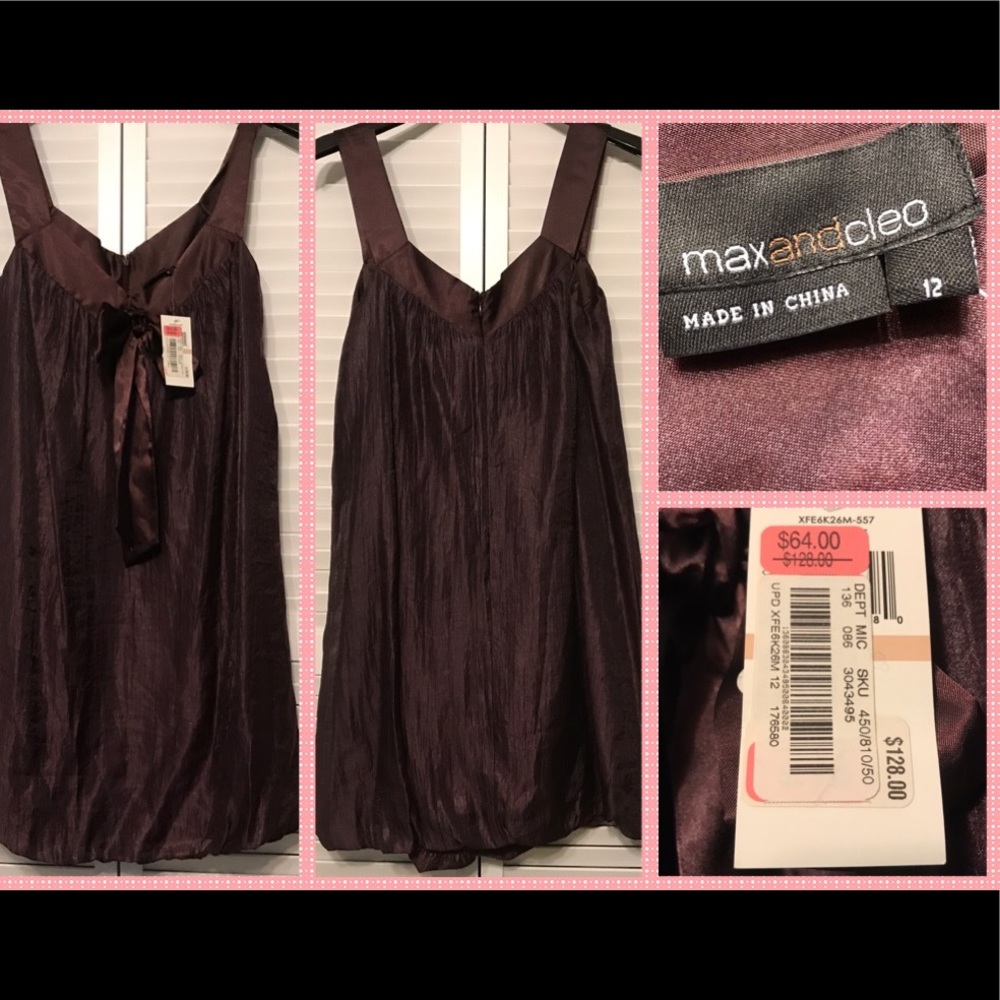 MAX and CLEO BEAUTIFUL PURPLE DRESS SIZE 12