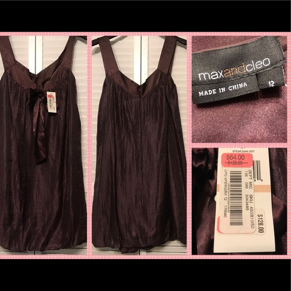 MAX and CLEO BEAUTIFUL PURPLE DRESS SIZE 12 - Picture 1 of 8
