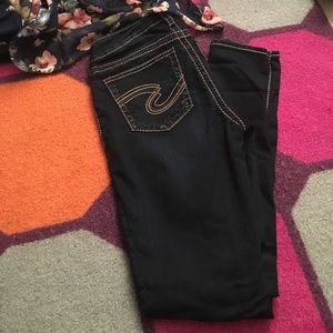 Silver skinny jeans