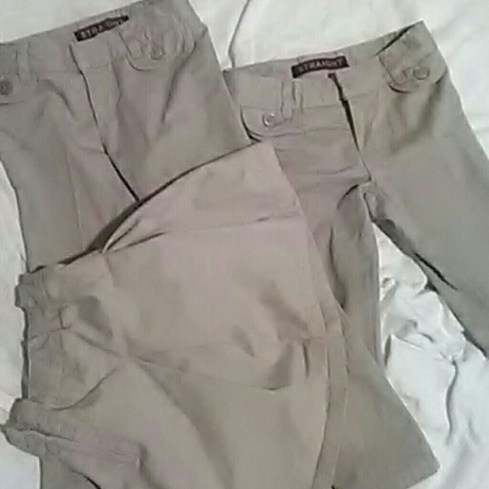 Little girls school uniform bottoms 2 pair of khak