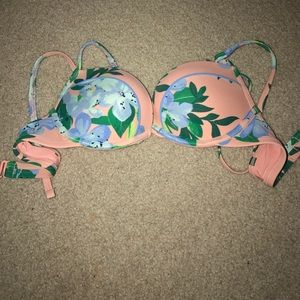Floral aerie bathing suit top