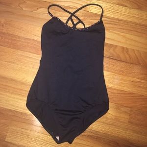 Black Bedazzled Dance Leotard