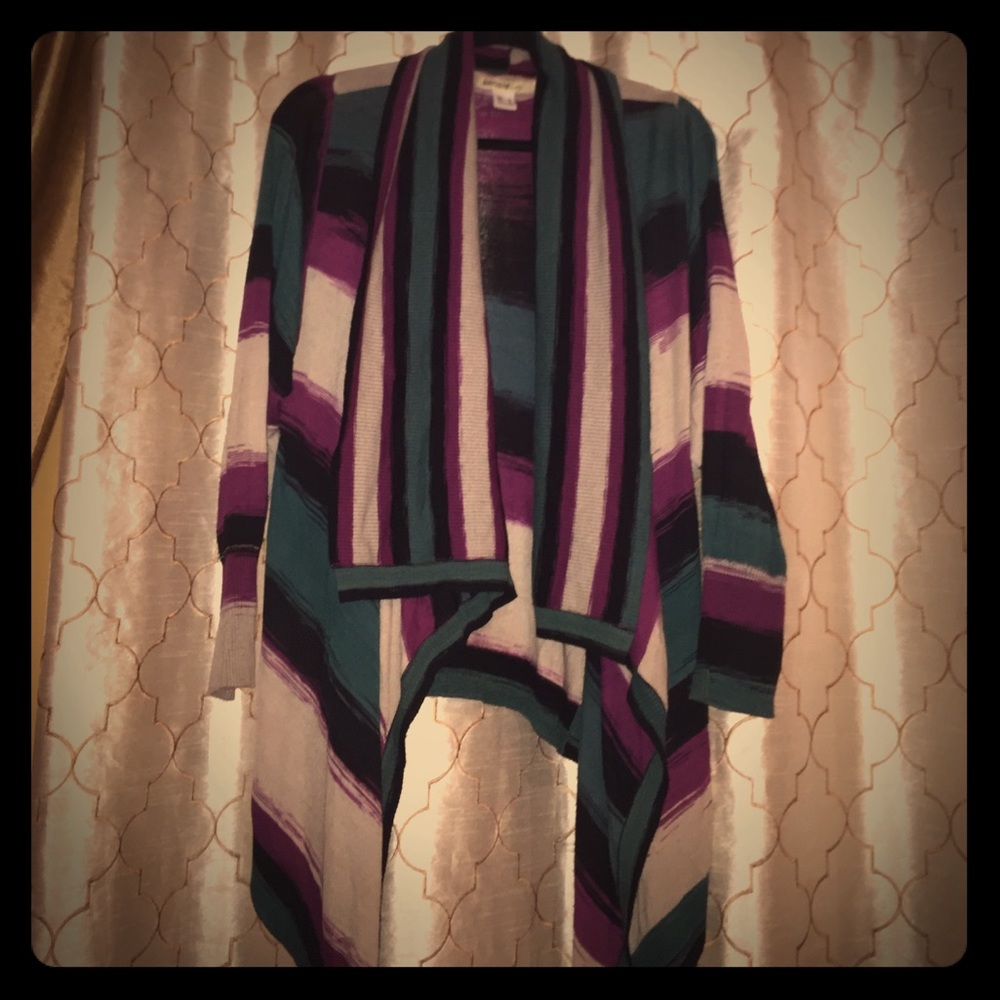 Kensie Open Cardigan brush stroke