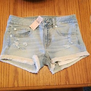 AE light washe shorties