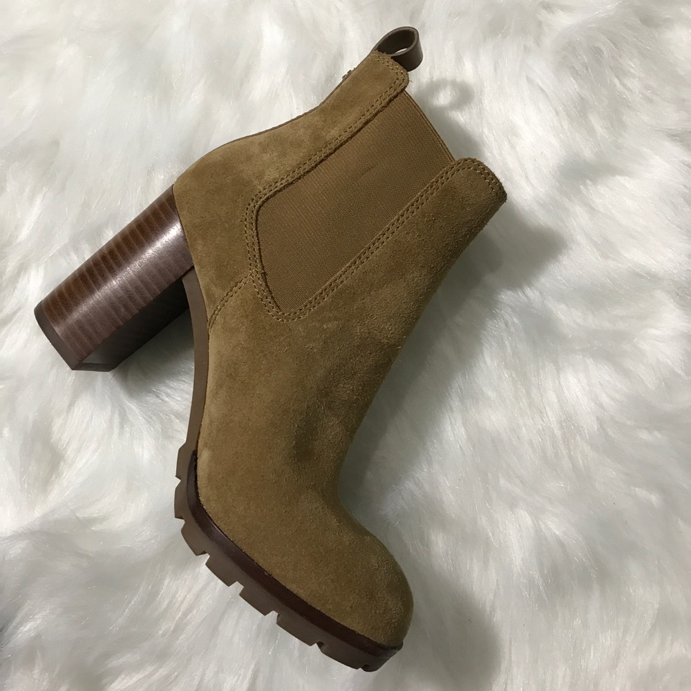 NIB Tory Burch Stafford Brown Suede Booties - Picture 4 of 8