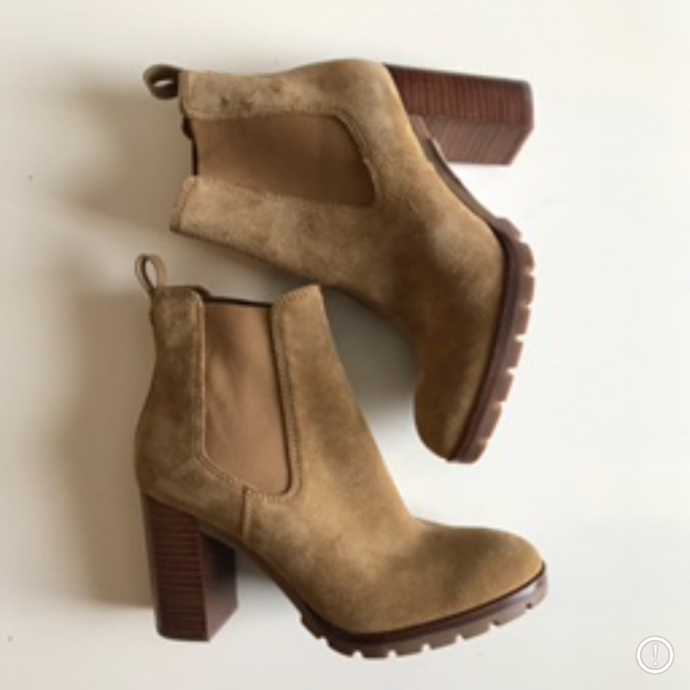 NIB Tory Burch Stafford Brown Suede Booties - Picture 6 of 8