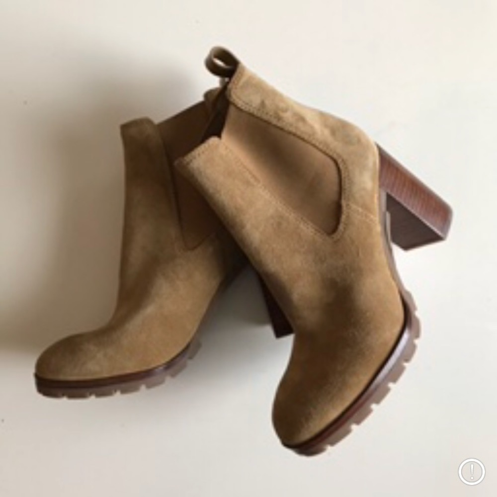 NIB Tory Burch Stafford Brown Suede Booties - Picture 7 of 8