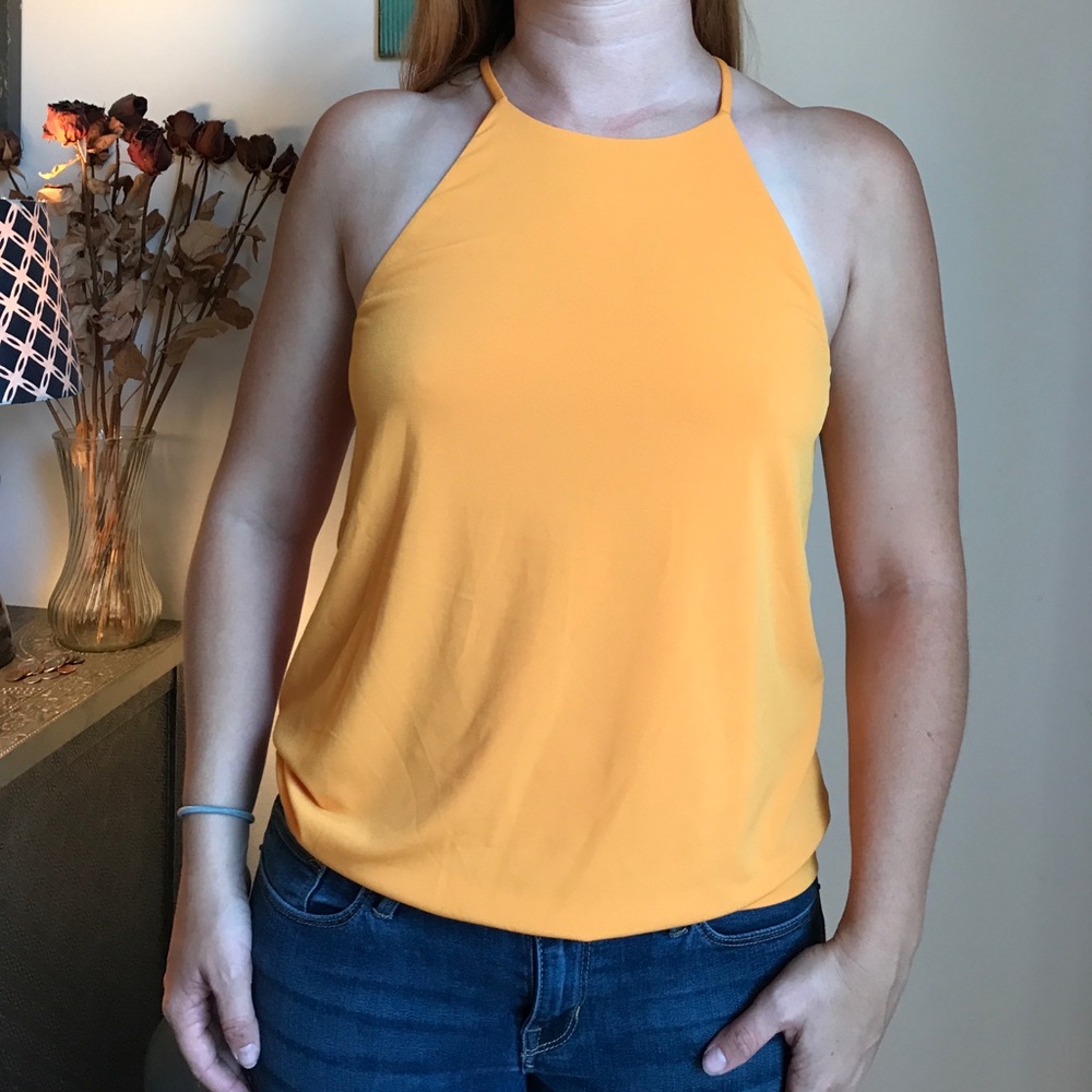 Express Bright Yellow-Orange Tank Top Size Small