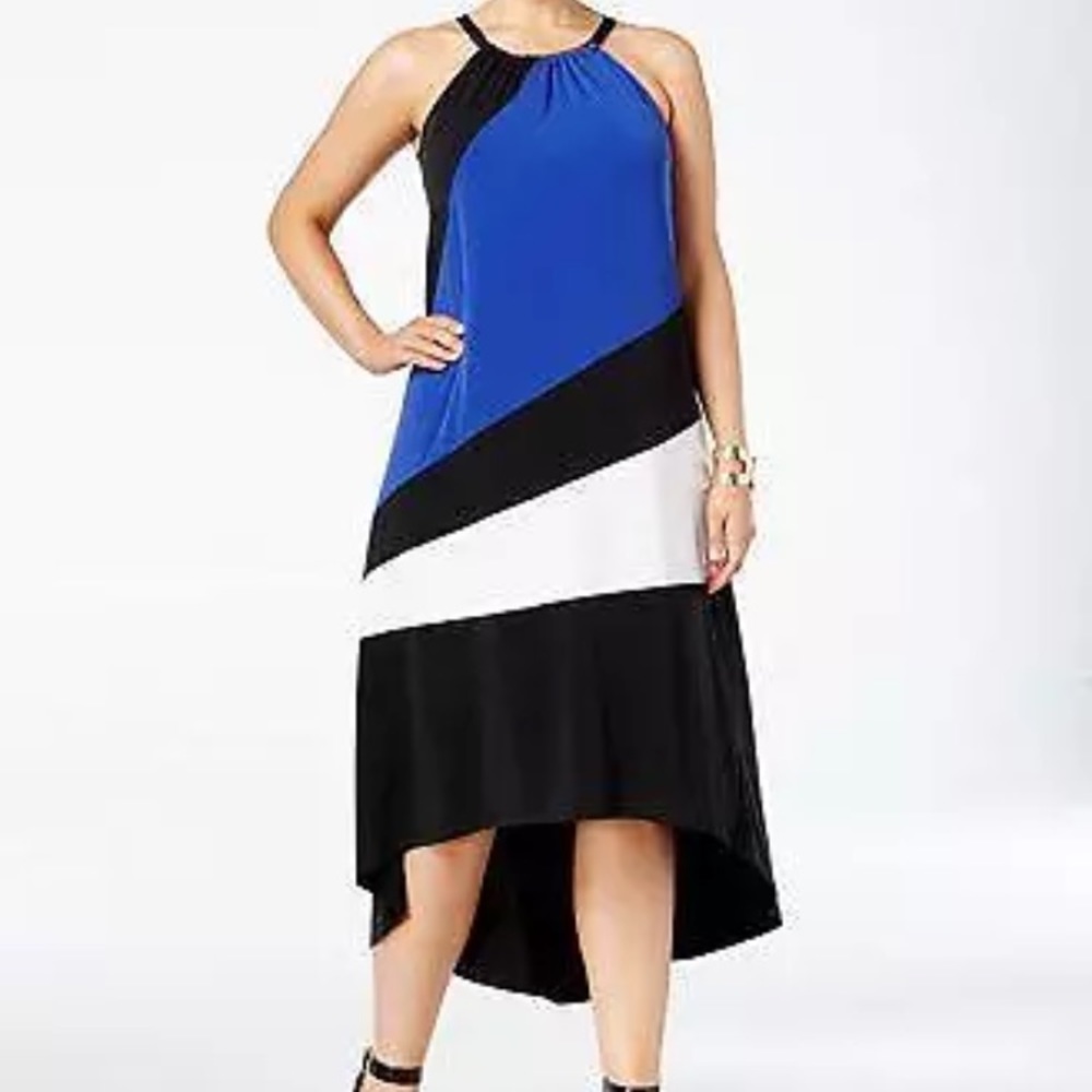 INC Women's Plus Sleeveless High - Low Dress