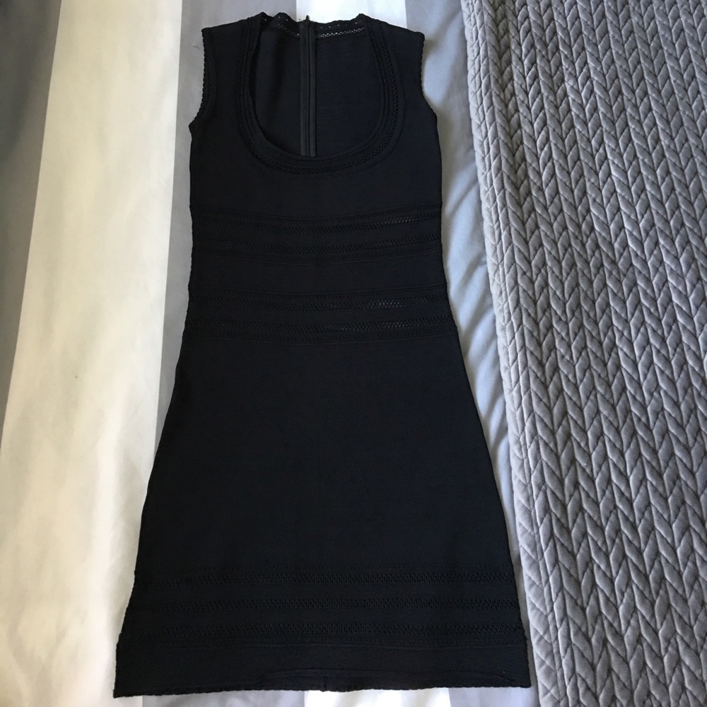 Black slim fit stretchy dress