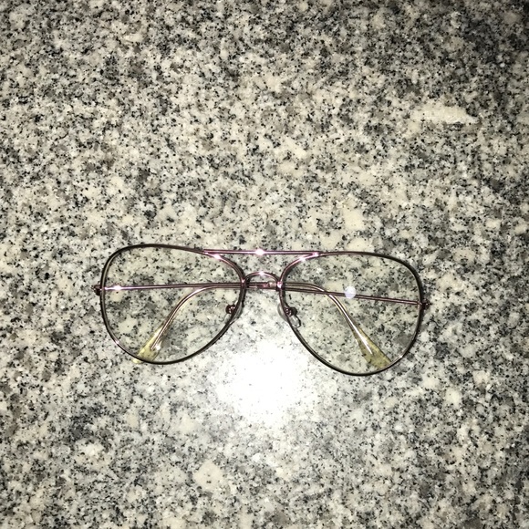 Pink Frame Clear Lens Aviator Sunglasses 😎 - Picture 3 of 4