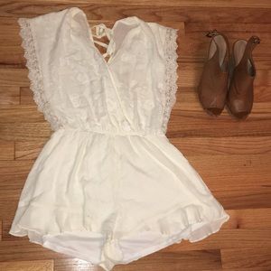 Beautiful White Lace Romper