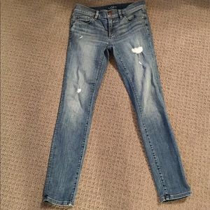 Loft 2petite Modern Skinny distressed jeans