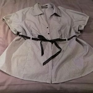 Pin striped blouse Apt Nine 2X