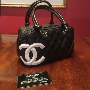 CHANEL Black Handbag- Cambon Line