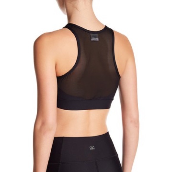 C&C California black zip up black sports bra XS - Picture 3 of 6