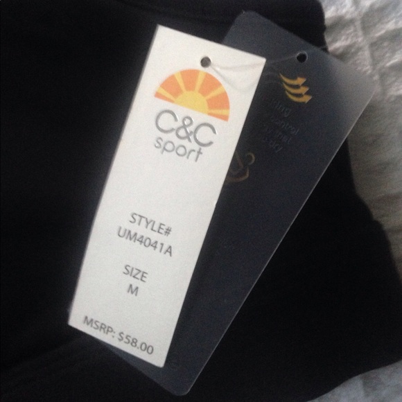 C&C California black zip up black sports bra XS - Picture 5 of 6