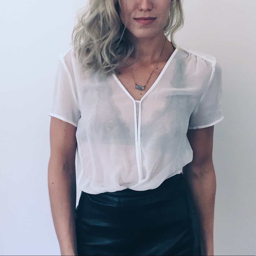 Sheer White Blouse