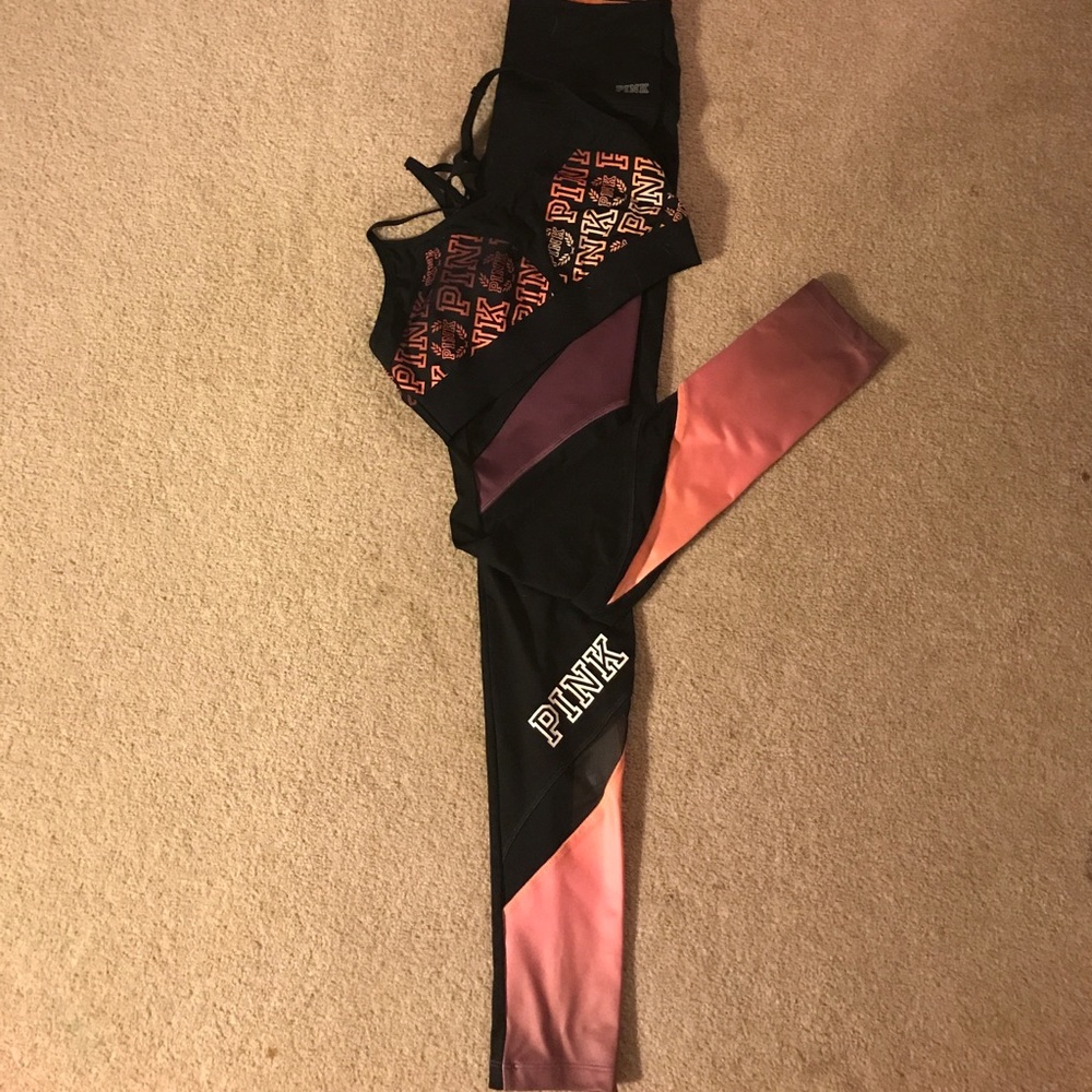 PINK athletic set (matching bra and pant) - Picture 1 of 8